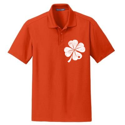 Vintage Irish Clover Heart Dry Zone Grid Polo