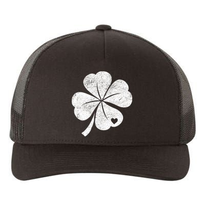 Vintage Irish Clover Heart Yupoong Adult 5-Panel Trucker Hat