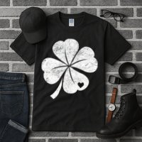 Vintage Irish Clover Heart Tall T-Shirt