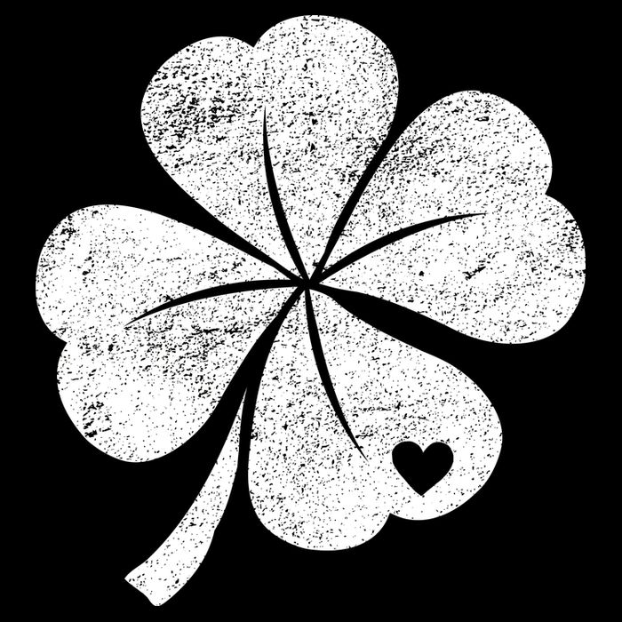 Vintage Irish Clover Heart Drawstring Bag