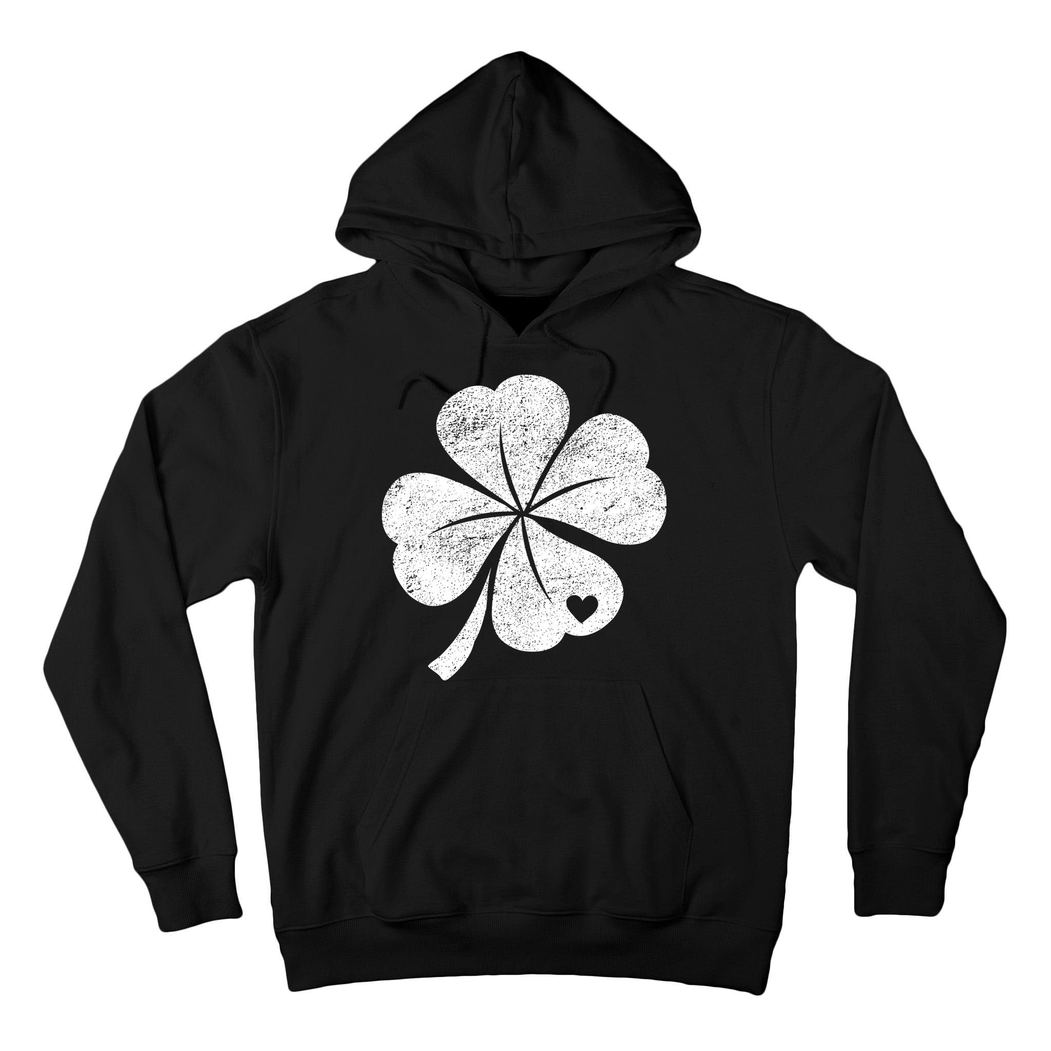 Vintage Irish Clover Heart Tall Hoodie