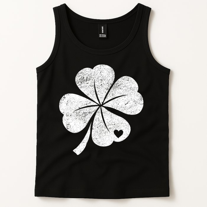 Vintage Irish Clover Heart Tank Top