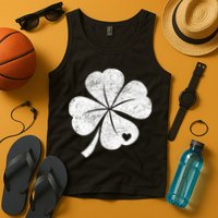 Vintage Irish Clover Heart Tank Top