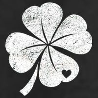 Vintage Irish Clover Heart Golf Towel