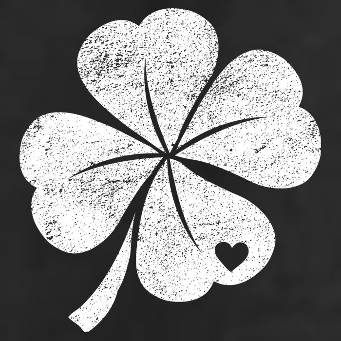 Vintage Irish Clover Heart Golf Towel