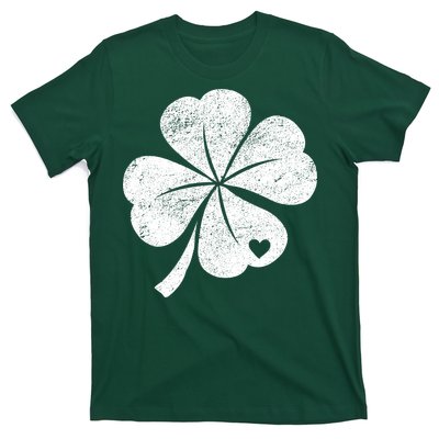 Vintage Irish Clover Heart T-Shirt