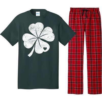 Vintage Irish Clover Heart Pajama Set