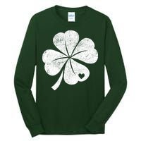 Vintage Irish Clover Heart Tall Long Sleeve T-Shirt