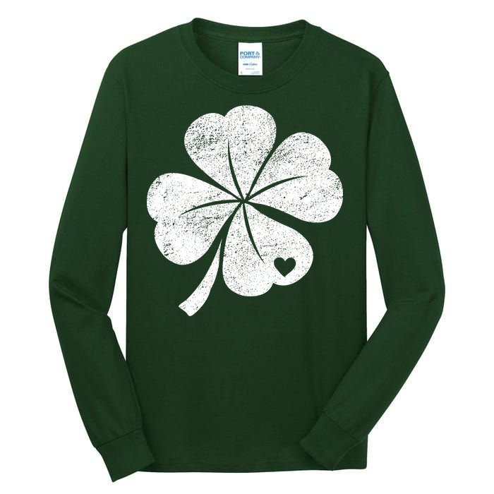 Vintage Irish Clover Heart Tall Long Sleeve T-Shirt