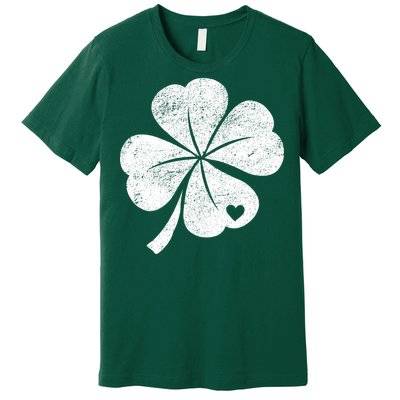 Vintage Irish Clover Heart Premium T-Shirt