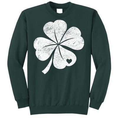 Vintage Irish Clover Heart Tall Sweatshirt