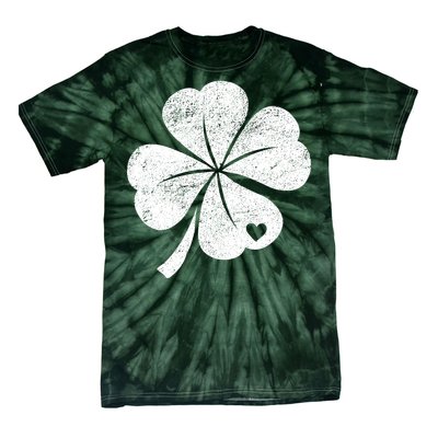 Vintage Irish Clover Heart Tie-Dye T-Shirt