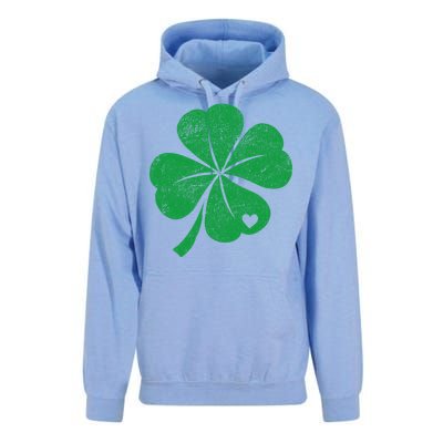 Vintage Irish Clover Heart Unisex Surf Hoodie