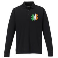 Vintage Irish Cover Ireland Flag Performance Long Sleeve Polo