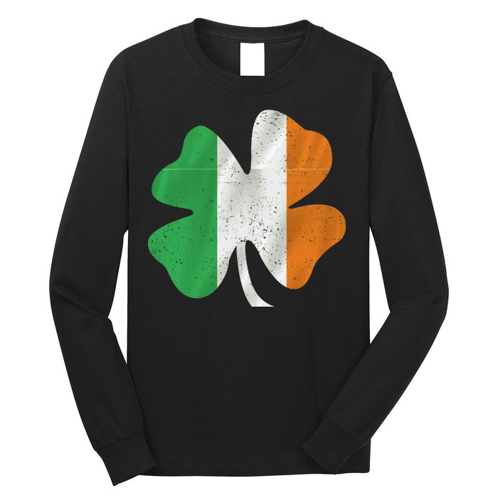 Vintage Irish Cover Ireland Flag Long Sleeve Shirt