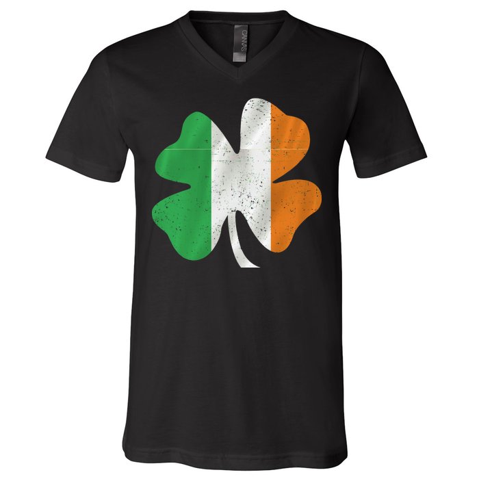 Vintage Irish Cover Ireland Flag V-Neck T-Shirt