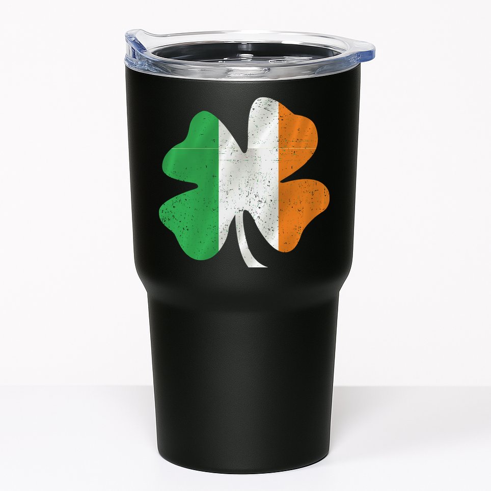 Vintage Irish Cover Ireland Flag Tumbler