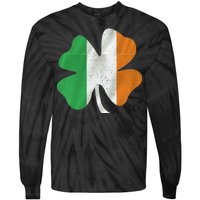 Vintage Irish Cover Ireland Flag Tie-Dye Long Sleeve Shirt