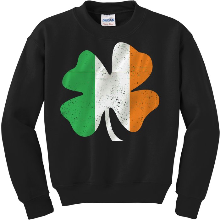 Vintage Irish Cover Ireland Flag Kids Sweatshirt