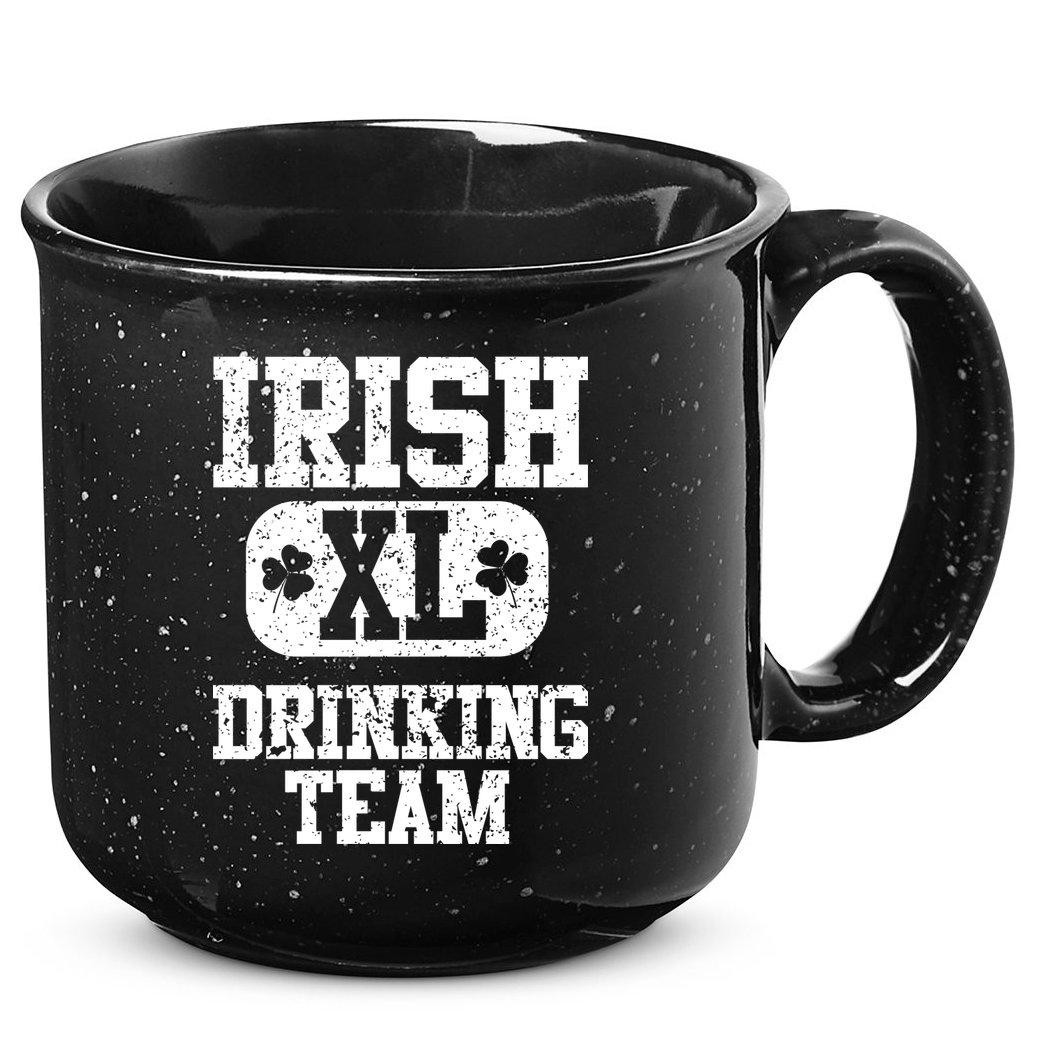 Vintage Irish Drinking Team  15oz Campfire Ceramic Mug