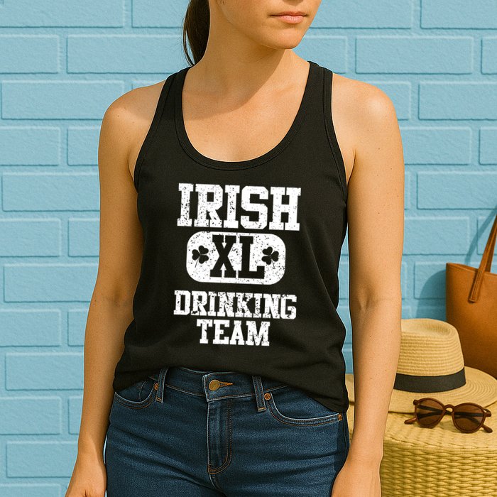 Vintage Irish Drinking Team  Womens Tank Top