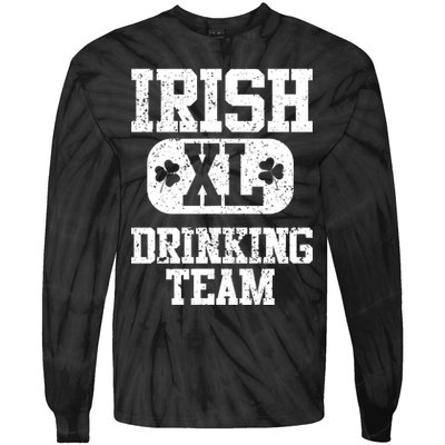 Vintage Irish Drinking Team  Tie-Dye Long Sleeve Shirt
