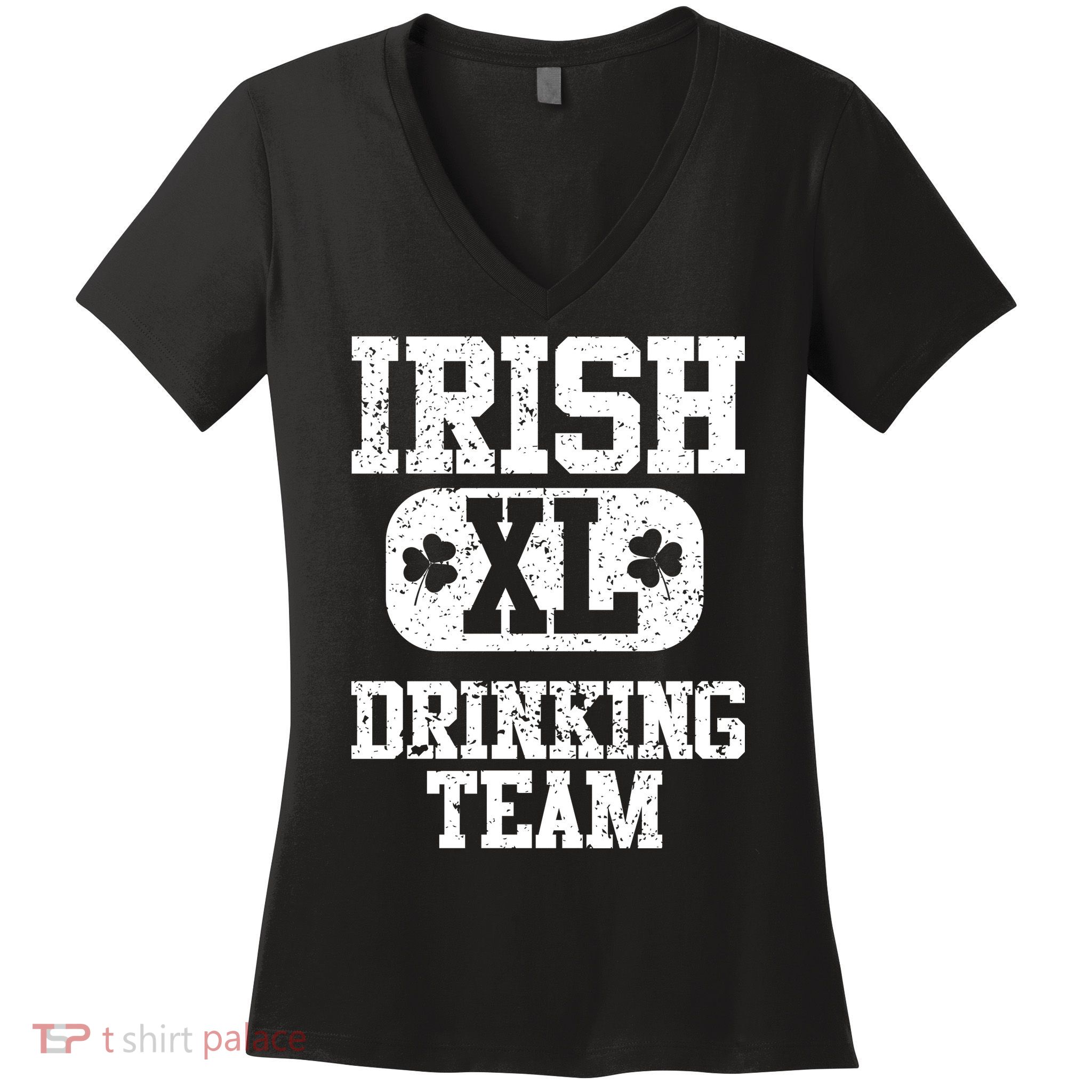 Vintage Irish Drinking Team  Women's V-Neck T-Shirt
