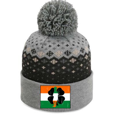 Vintage Irish Flag Of Ireland The Baniff Cuffed Pom Beanie