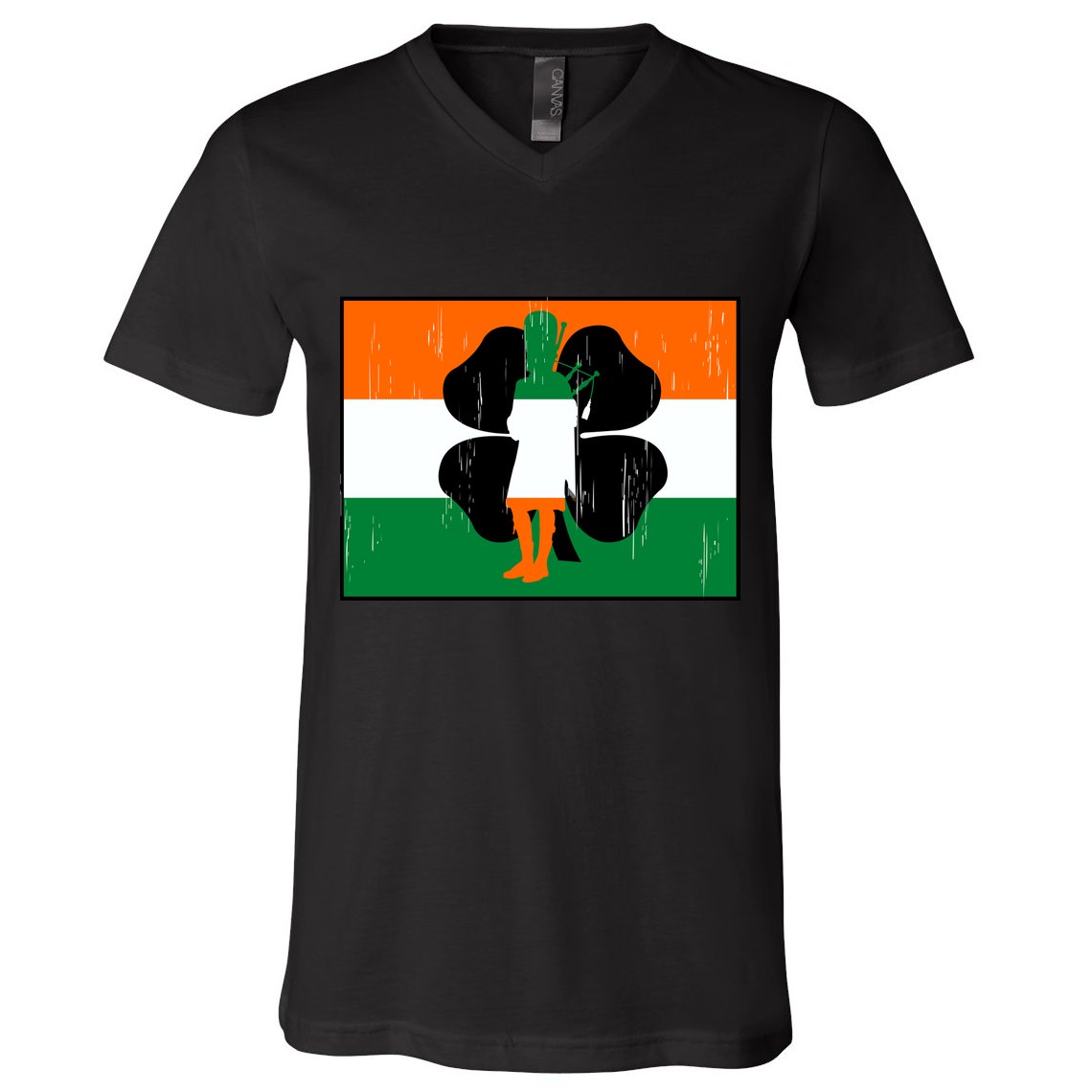 Vintage Irish Flag Of Ireland V-Neck T-Shirt