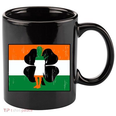Vintage Irish Flag Of Ireland 11oz C Handle Ceramic Mug