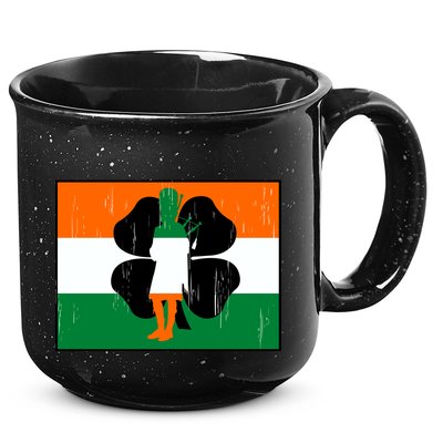 Vintage Irish Flag Of Ireland 15oz Campfire Ceramic Mug