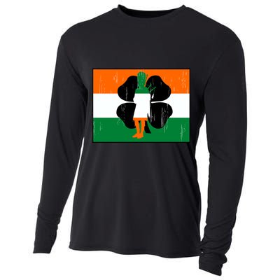 Vintage Irish Flag Of Ireland Cooling Performance Long Sleeve Crew