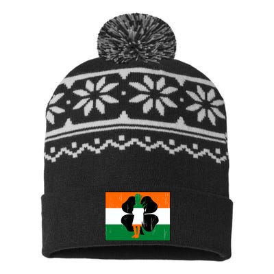 Vintage Irish Flag Of Ireland USA-Made Snowflake Beanie