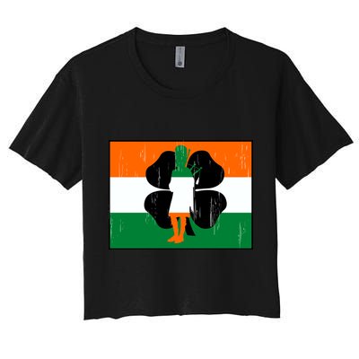 Vintage Irish Flag Of Ireland Crop Top