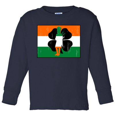 Vintage Irish Flag Of Ireland Toddler Long Sleeve Shirt