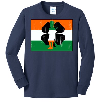 Vintage Irish Flag Of Ireland Kids Long Sleeve Shirt