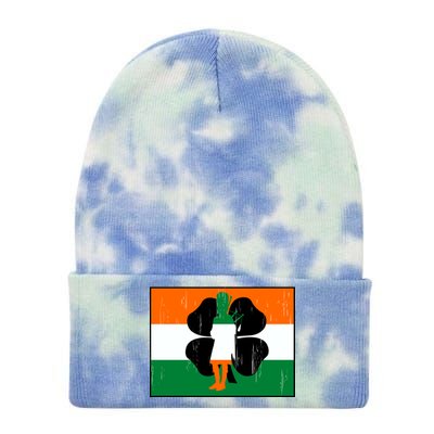 Vintage Irish Flag Of Ireland Tie Dye 12in Knit Beanie