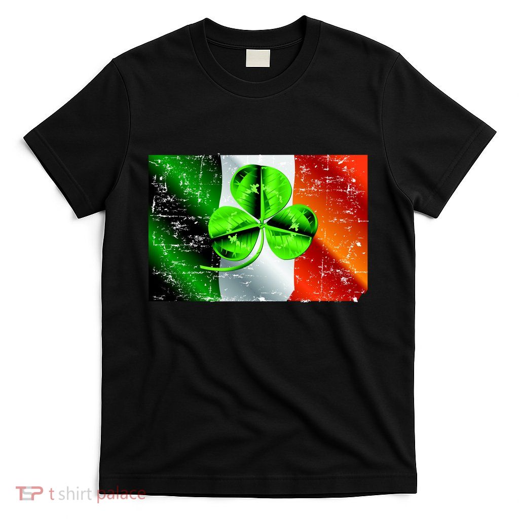 Vintage Irish Flag of Ireland Clover St. Patrick's Day T-Shirt