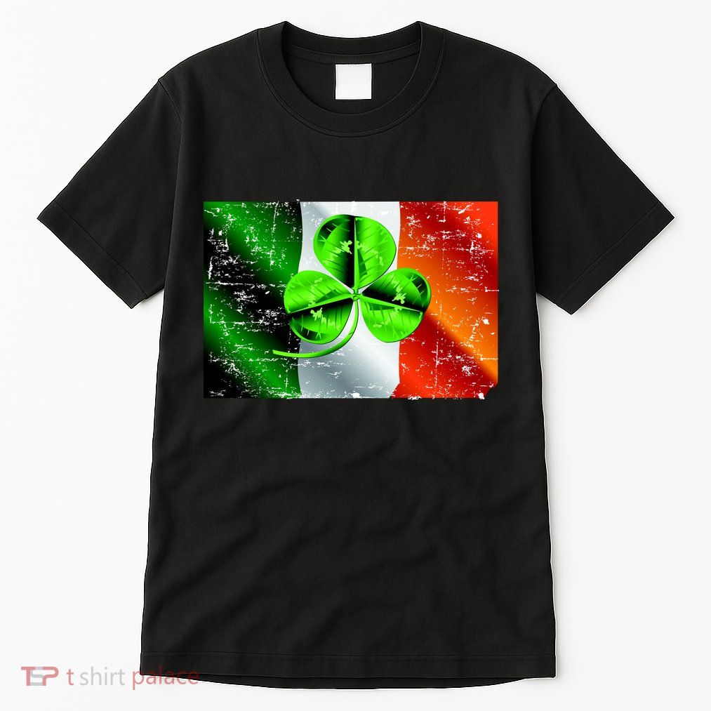 Vintage Irish Flag of Ireland Clover St. Patrick's Day Tall T-Shirt