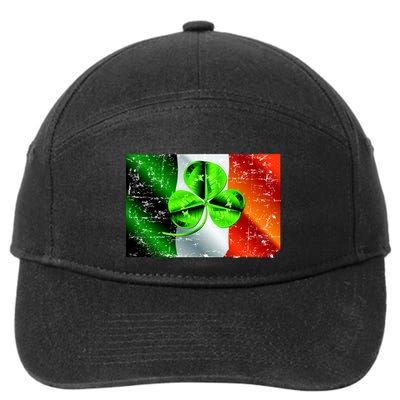 Vintage Irish Flag of Ireland Clover St. Patrick's Day 7-Panel Snapback Hat