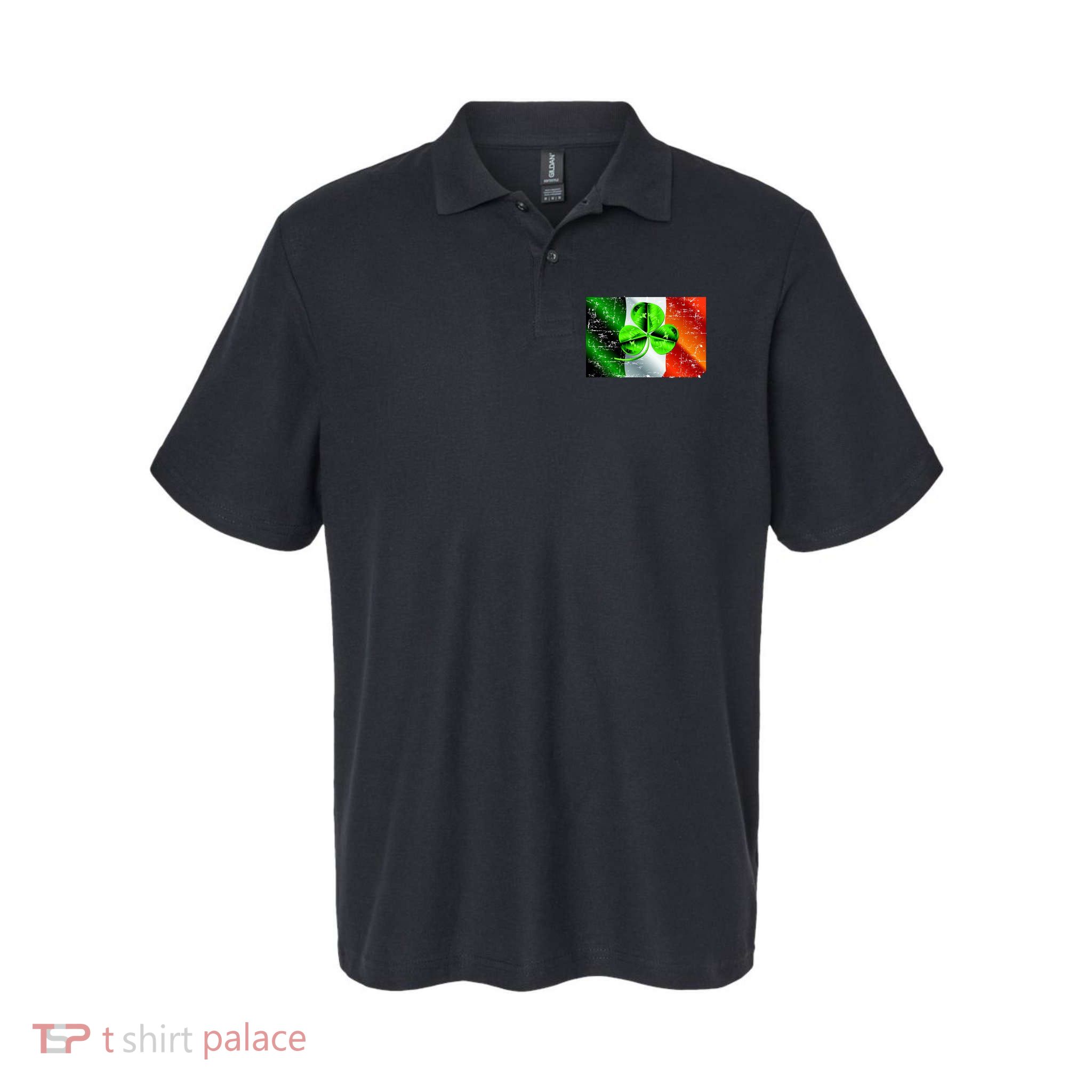 Vintage Irish Flag of Ireland Clover St. Patrick's Day Polo