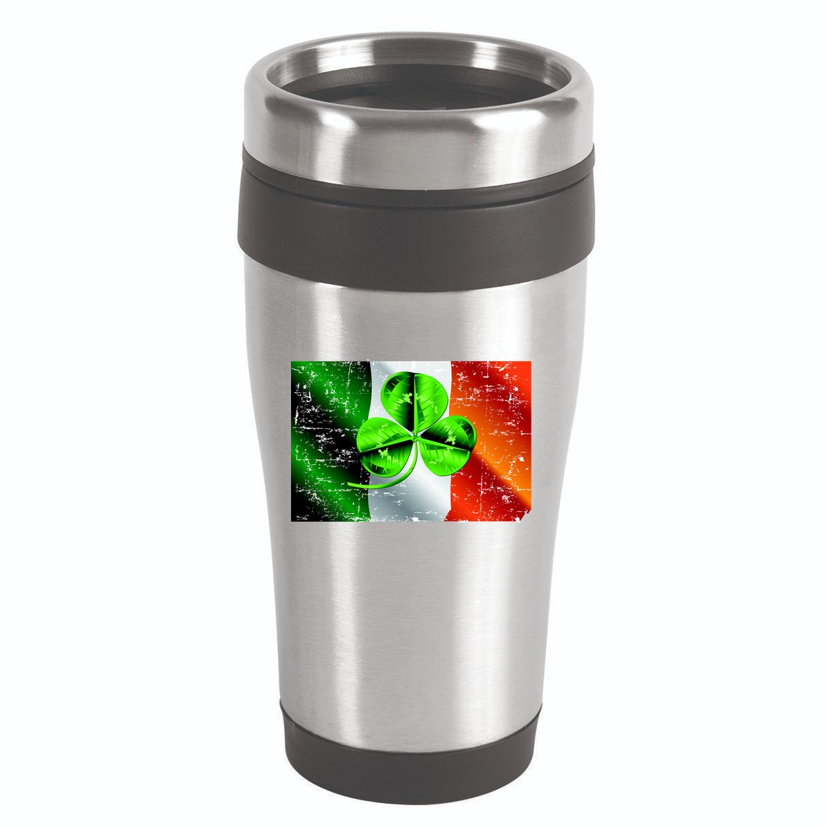 Vintage Irish Flag of Ireland Clover St. Patrick's Day 16oz Travel Tumbler