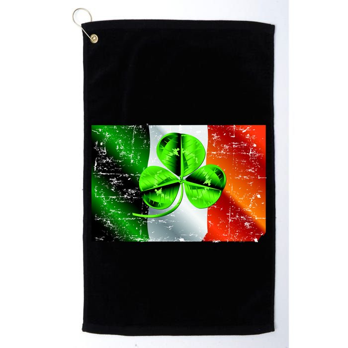 Vintage Irish Flag of Ireland Clover St. Patrick's Day Golf Towel