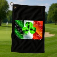 Vintage Irish Flag of Ireland Clover St. Patrick's Day Golf Towel