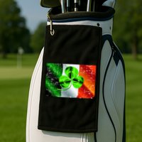Vintage Irish Flag of Ireland Clover St. Patrick's Day Golf Towel