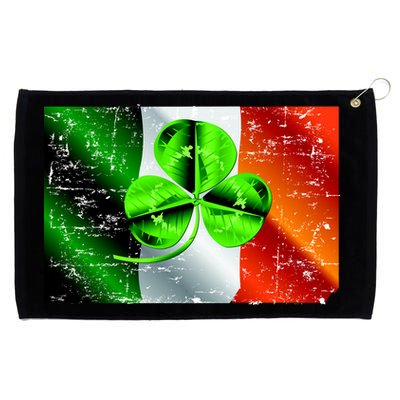 Vintage Irish Flag of Ireland Clover St. Patrick's Day Grommeted Golf Towel