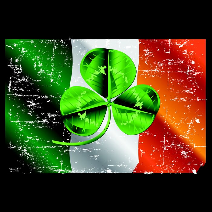Vintage Irish Flag of Ireland Clover St. Patrick's Day Kids T-Shirt