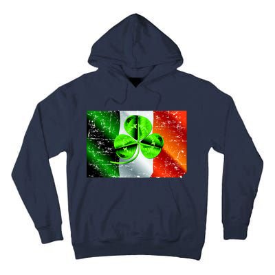 Vintage Irish Flag of Ireland Clover St. Patrick's Day Tall Hoodie