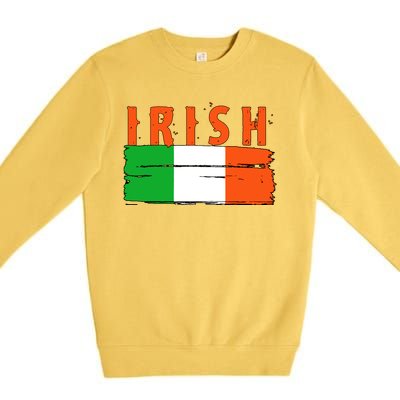 Vintage Irish Ireland Flag Premium Crewneck Sweatshirt