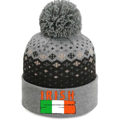 Vintage Irish Ireland Flag The Baniff Cuffed Pom Beanie